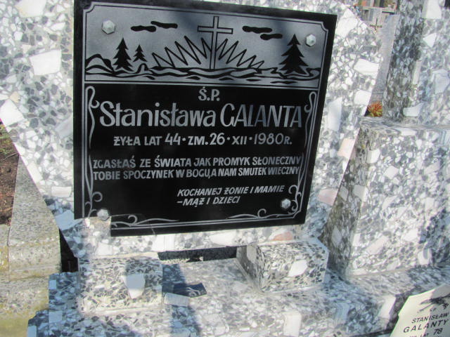 Stanisława Galanta Jasienica - Grobonet - Wyszukiwarka osób pochowanych