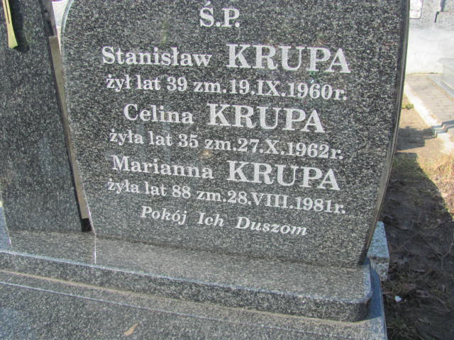 Cecylia Krupa 1927 Jasienica - Grobonet - Wyszukiwarka osób pochowanych