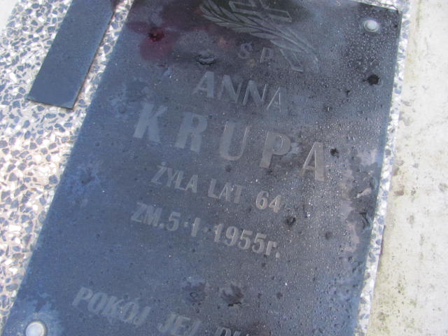 Anna Krupa 1891 Jasienica - Grobonet - Wyszukiwarka osób pochowanych