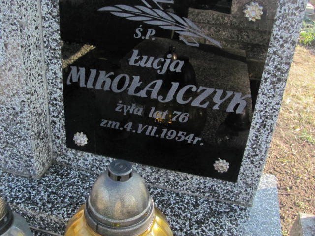 Łucja Mikołajczyk 1878 Jasienica - Grobonet - Wyszukiwarka osób pochowanych