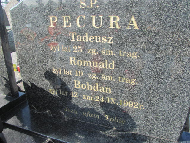 Bohdan Eugeniusz Pecura 1950 Jasienica - Grobonet - Wyszukiwarka osób pochowanych