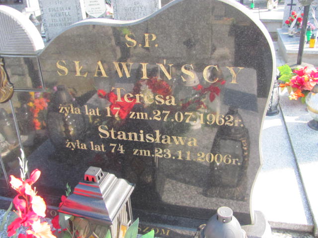 Teresa Sławińska 1945 Jasienica - Grobonet - Wyszukiwarka osób pochowanych