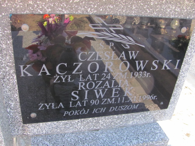 Rozalia Siwek 1906 Jasienica - Grobonet - Wyszukiwarka osób pochowanych