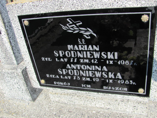 Marian Spodniewski 1910 Jasienica - Grobonet - Wyszukiwarka osób pochowanych