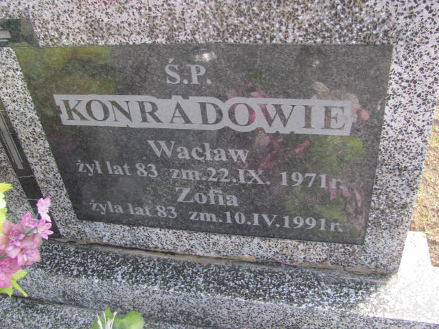 Wacław Konrad 1888 Jasienica - Grobonet - Wyszukiwarka osób pochowanych