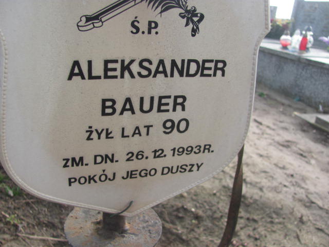 Aleksander Bauer 1903 Jasienica - Grobonet - Wyszukiwarka osób pochowanych