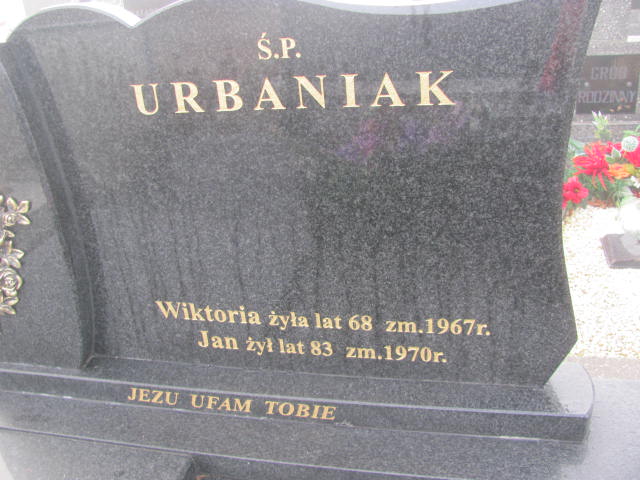 Wiktoria Urbaniak 1897 Jasienica - Grobonet - Wyszukiwarka osób pochowanych