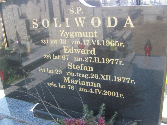 Stefan Soliwoda 1949 Jasienica - Grobonet - Wyszukiwarka osób pochowanych