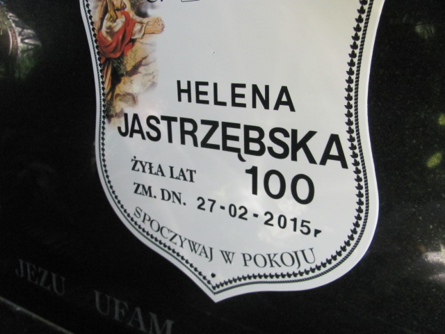 Helena Jastrzębska 1915 Jasienica - Grobonet - Wyszukiwarka osób pochowanych